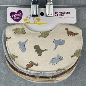 A1006 Parent's Choice Dinosaur Multicolor Bibs Size NB